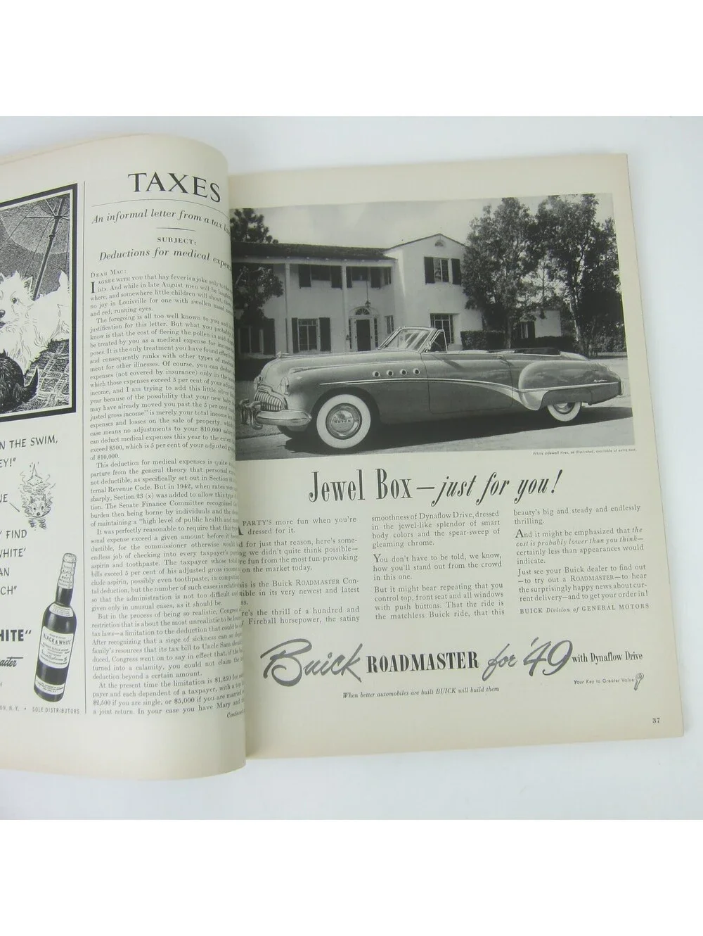 Vintage FORTUNE Magazine August 1949 Robert Gwathmey Cover Oldsmobile, Buick Ads